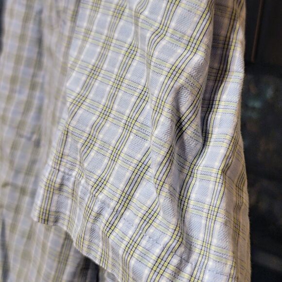 Men's Casual Soft Cotton Twill Light Blue Short Slve Bttn Dn Metro Exchange XL - Picture 14 of 16